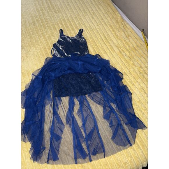 Girls Royal Blue Dress Maxi Long Share Over A Mini Dress XtraOrdinary Size 7 - Picture 11 of 12